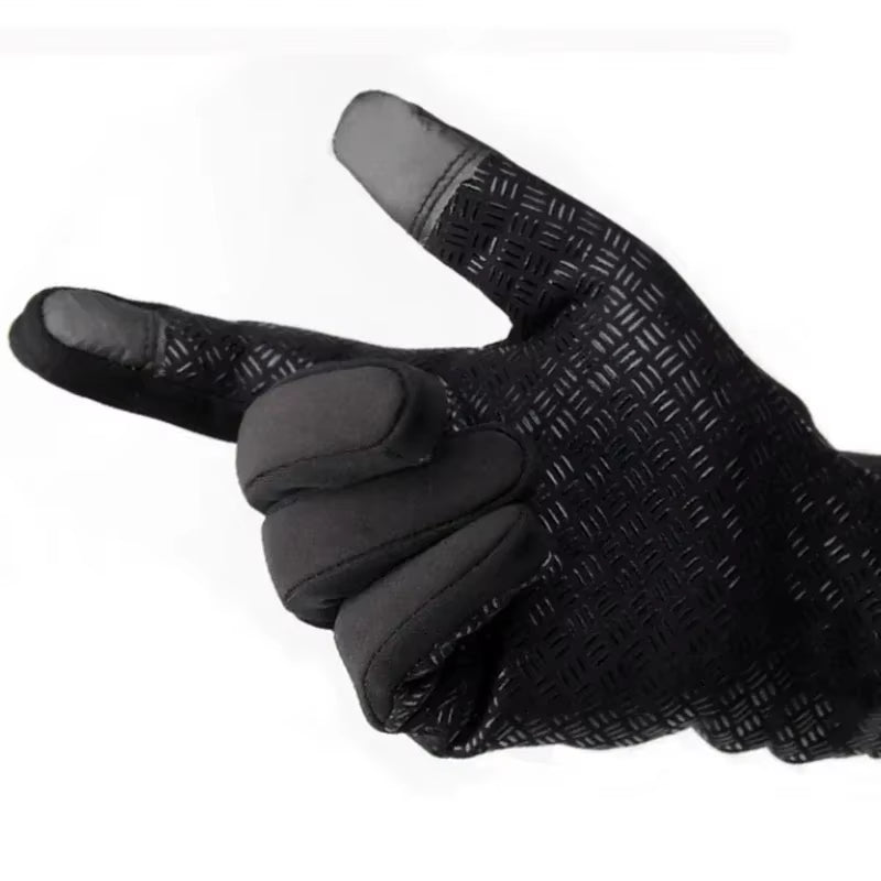 Winter Gloves for Men Waterproof Windproof Cold Gloves Snowboard Motorcycle Riding Driving Warm Touchscreen Zipper Glove